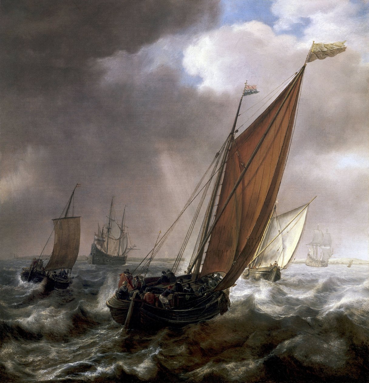 Pequeño buque de transporte holandés de Simon Jacobsz. Vlieger