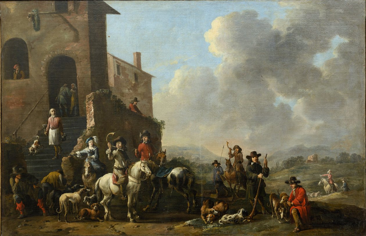 Preparándose para la caza de Simon Johannes van Douw