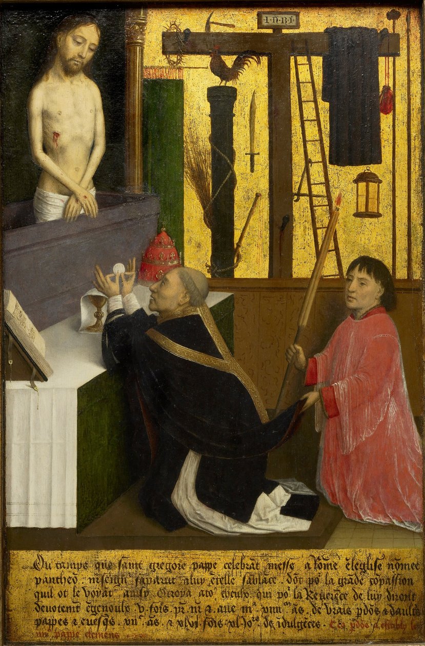 La Misa de San Gregorio - Marmion, Simon (ca 1425-1489) - ca 1460 - Oleo sobre madera - 45,1x29,4 - Art Gallery of Ontario de Simon Marmion