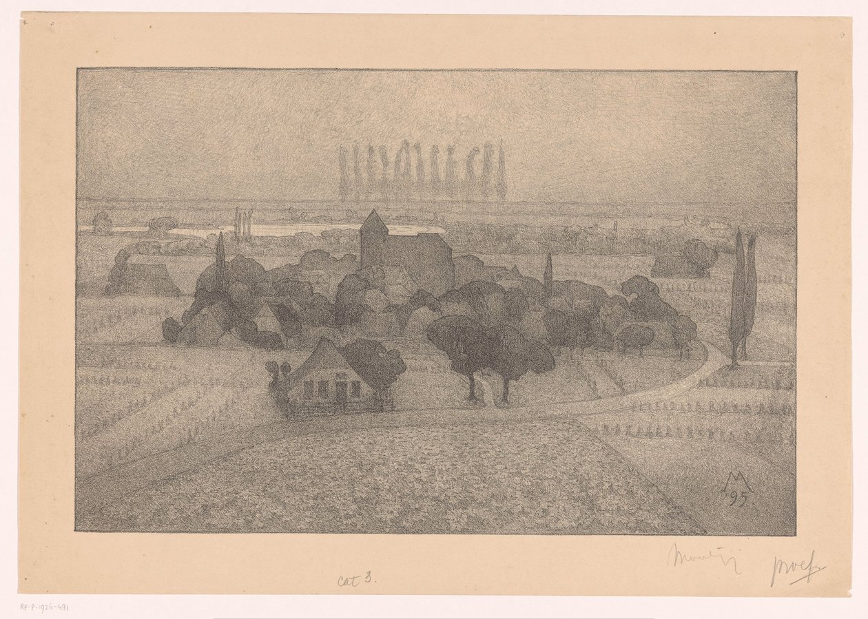 Paisaje con un pueblo cerca de un río
Crepúsculo (título original) de Simon Moulijn (signed by artist)