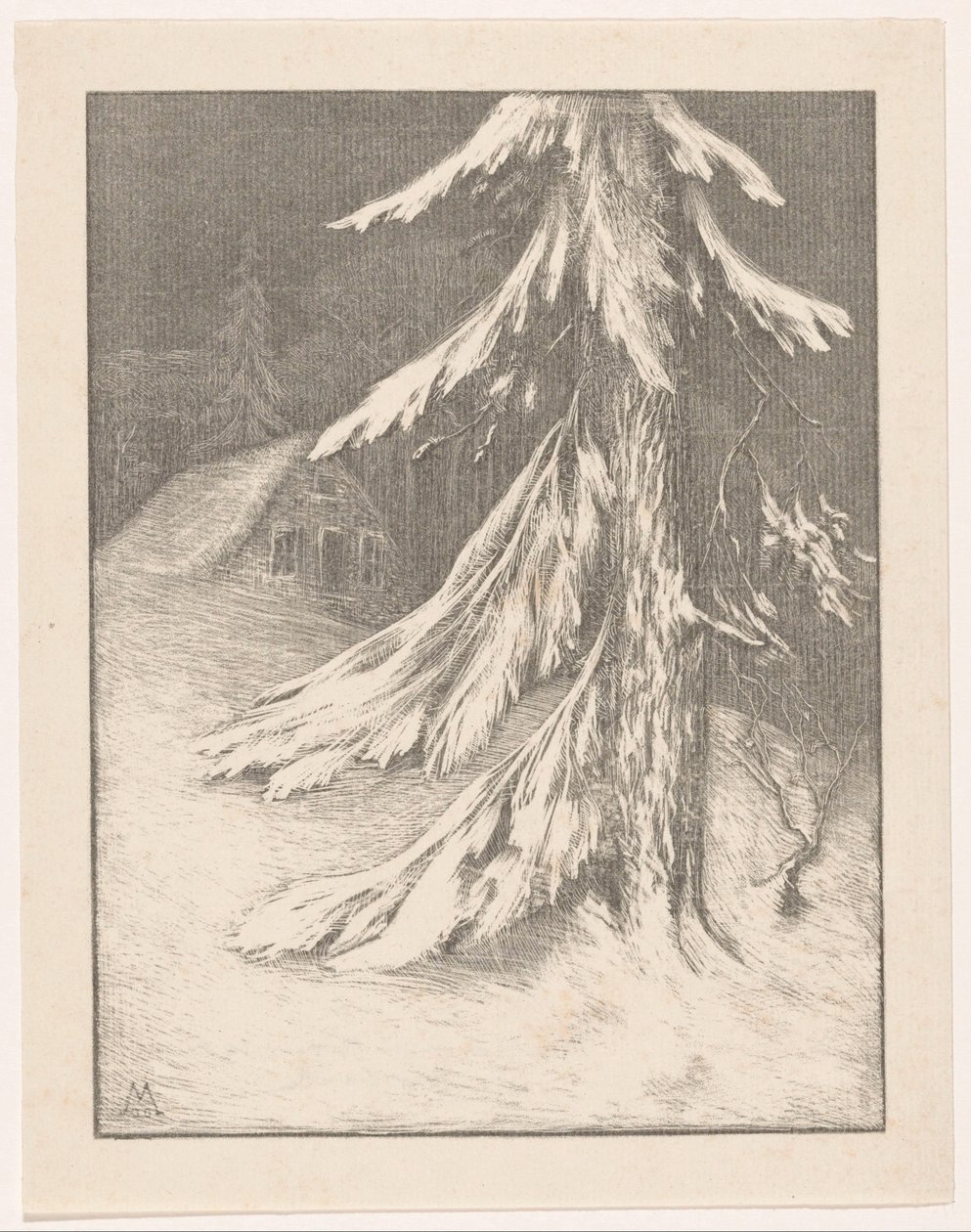 Abeto en paisaje nevado
Invierno (título original) de Simon Moulijn