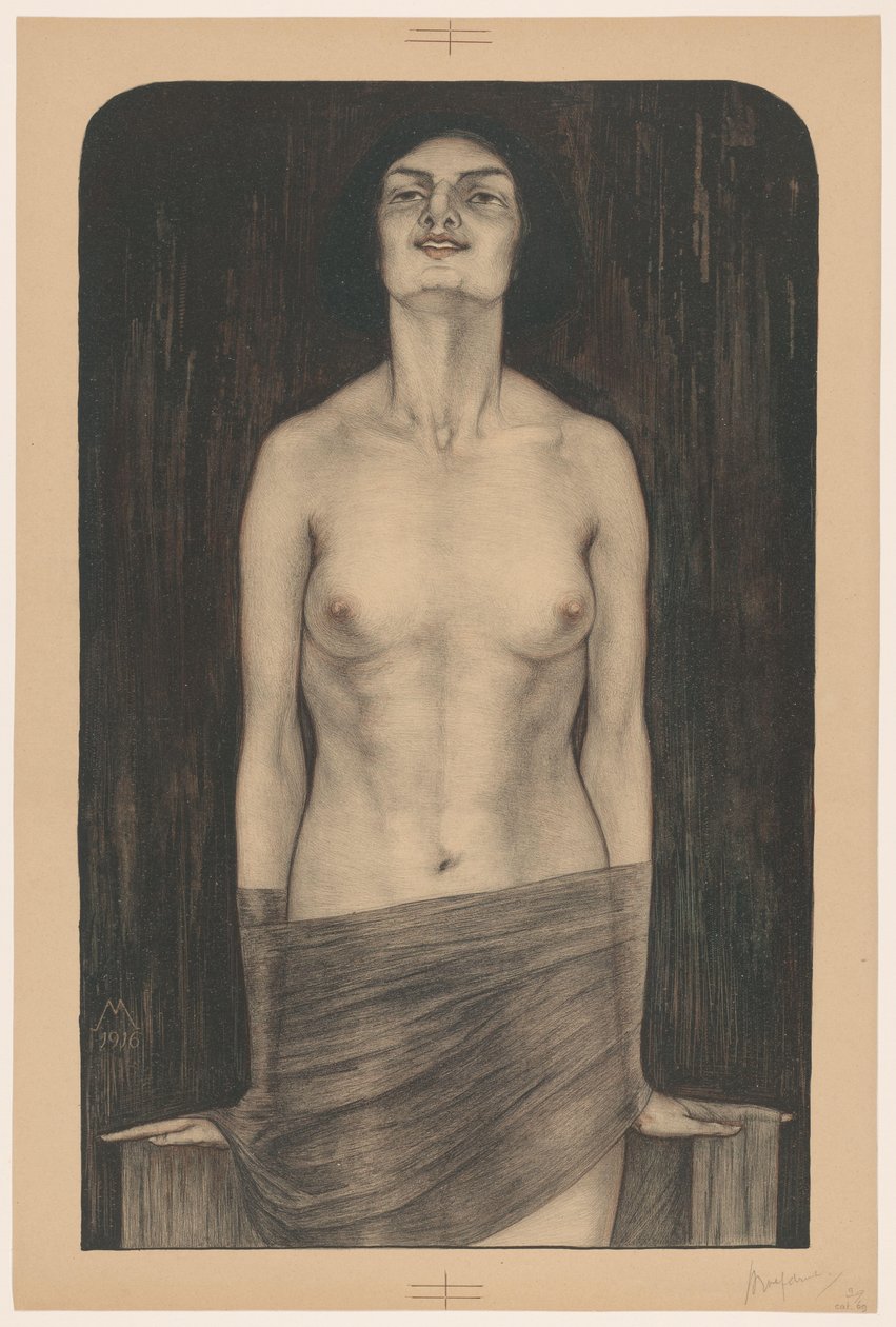 Mujer de pie con el torso desnudo
Vampiro (Salomé) (título original) de Simon Moulijn