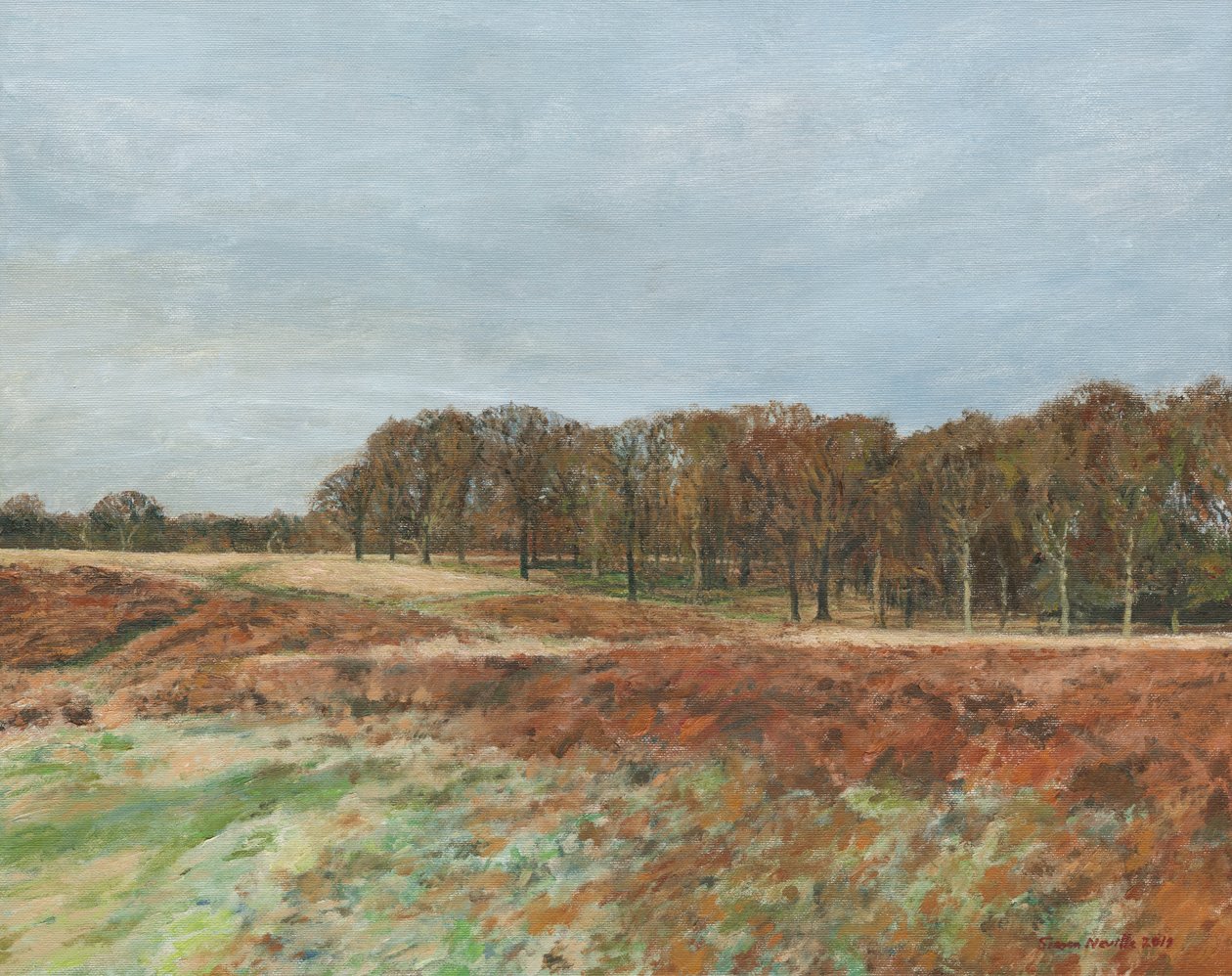 Richmond Park, 2019 (óleo sobre lienzo) de Simon Neville
