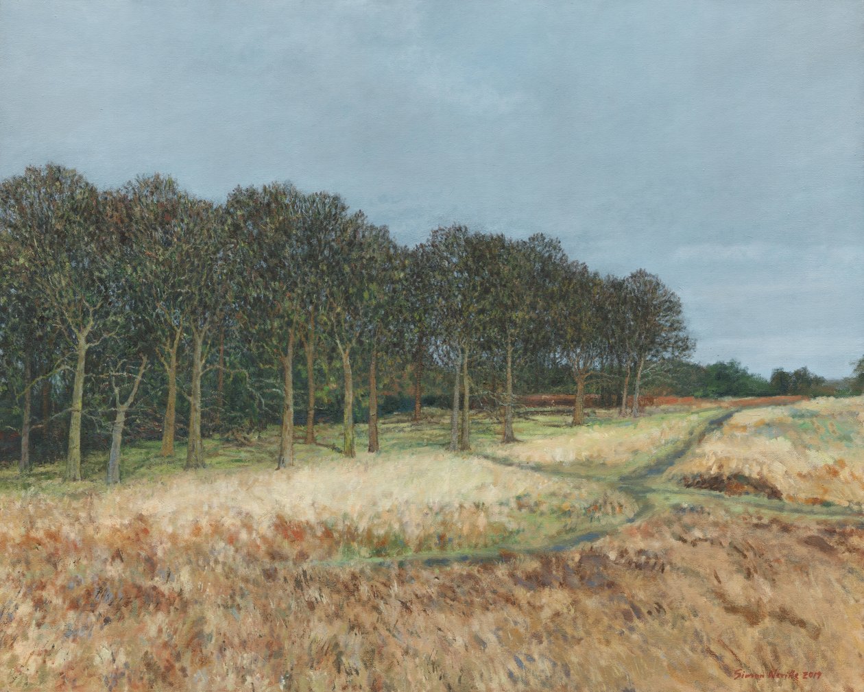 Bosque, Richmond Park, 2019 (óleo sobre lienzo) de Simon Neville