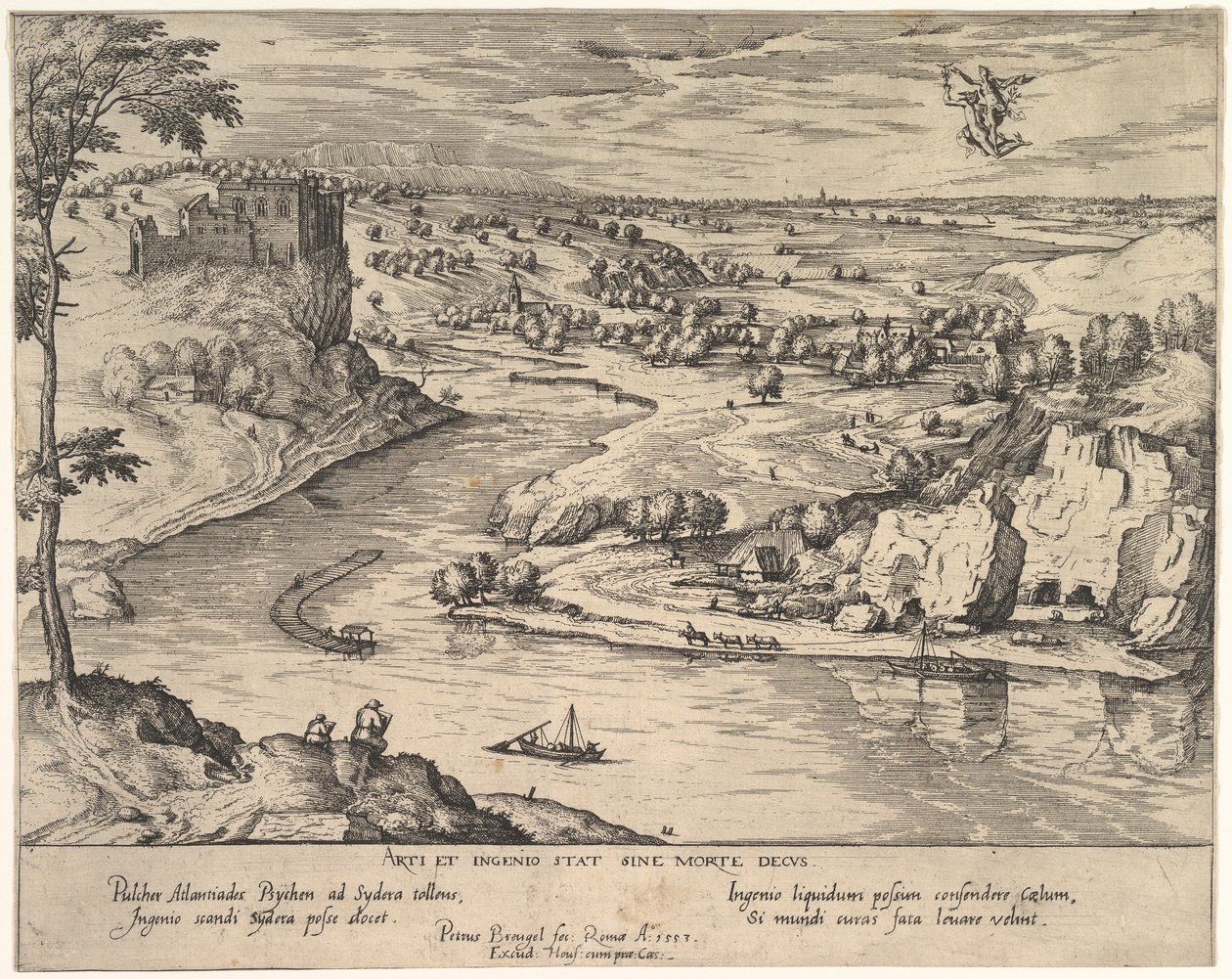 Paisaje Fluvial con Mercurio Raptando a Psique, ca. 1595 de Simon Novellanus