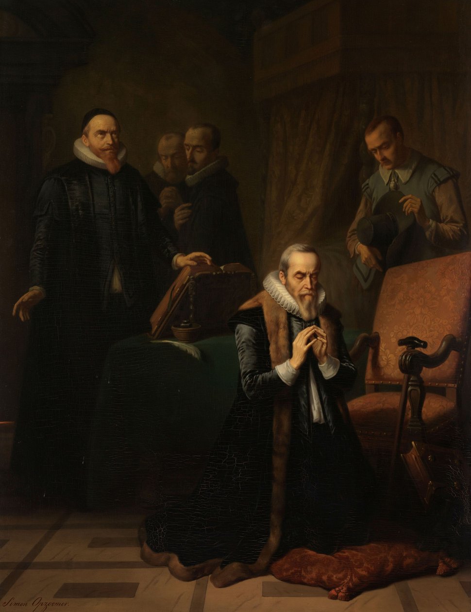 La última oración de Johan van Oldenbarnevelt de Simon Opzoomer