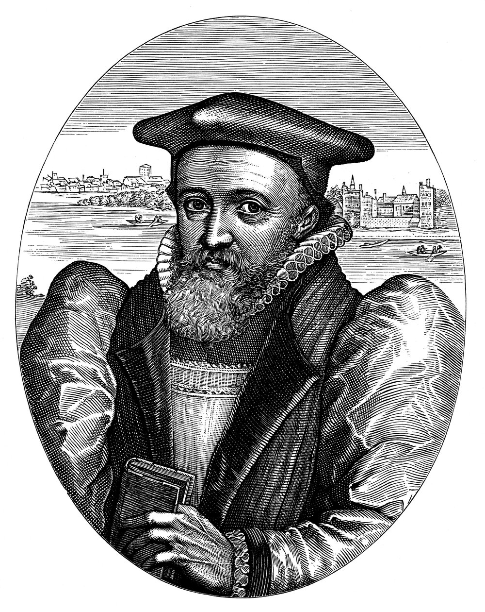 George Abbott 1562-1633, clérigo inglés y arzobispo de Canterbury, siglo XVII de Simon Pass