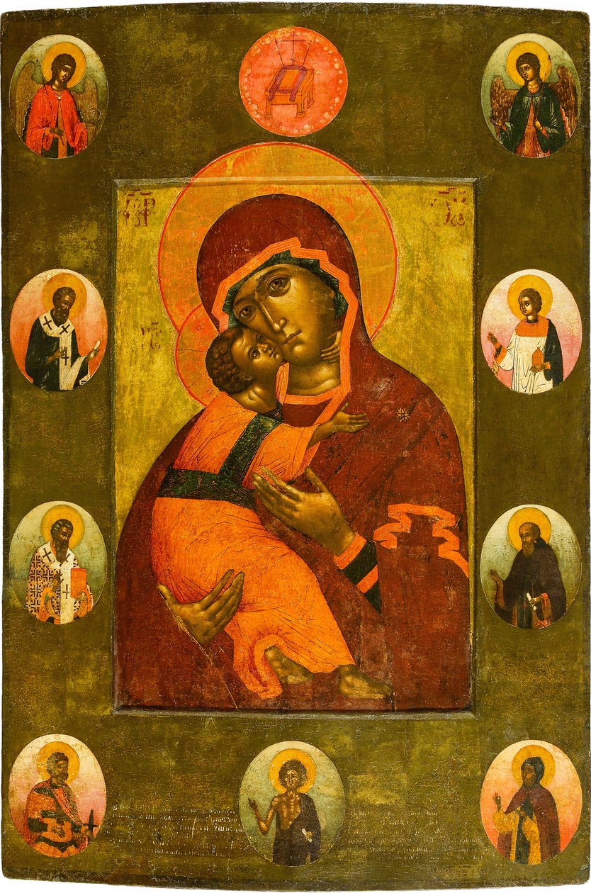 La Virgen de Vladímir con Santos Seleccionados de Simon Ushakov