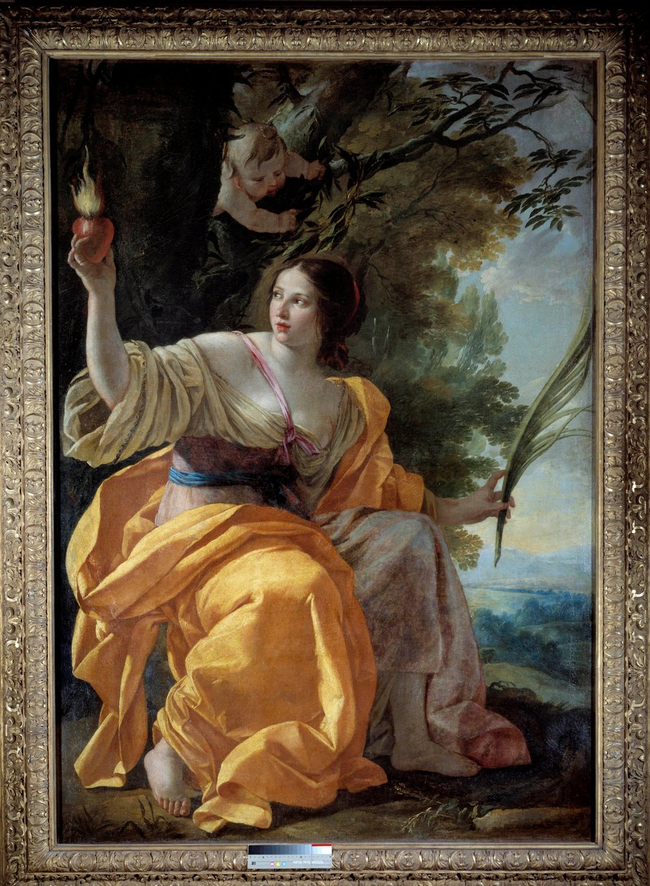 Figura alegórica de la Caridad de Simon Vouet