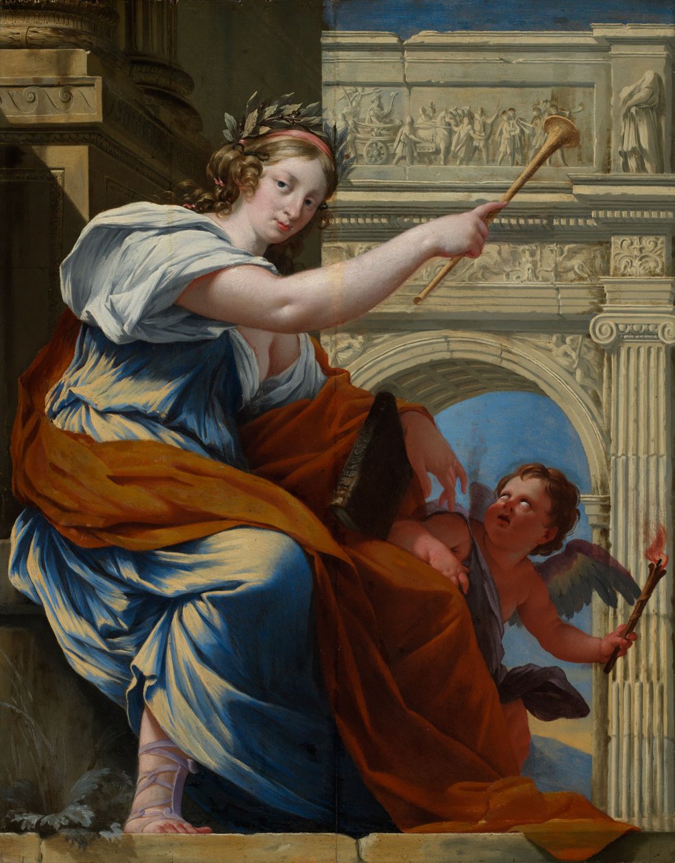La musa Clío de Simon Vouet