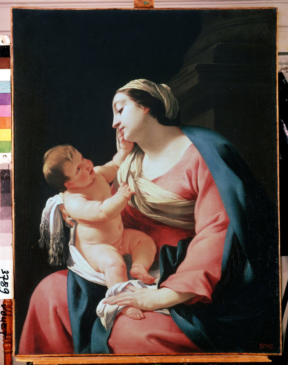 La Virgen y el Niño (Virgen y el Niño). Pintura de Simon Vouet (1590-1649). Óleo sobre lienzo, 99,1 x 76,5 cm, principios del siglo XVII. Escuela francesa, arte barroco. Museo del Hermitage, San Petersburgo. de Simon Vouet