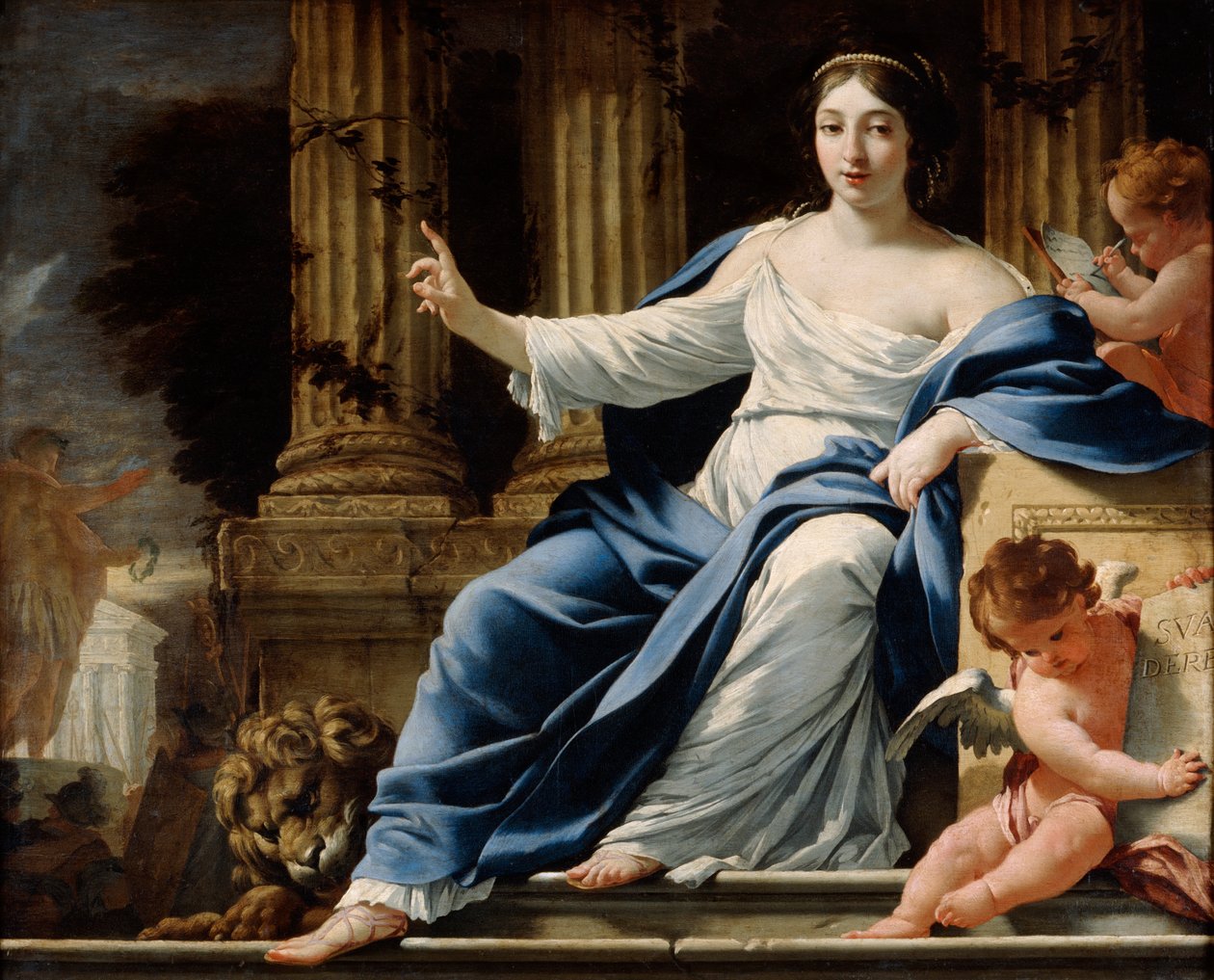 Polimnia, Musa de la elocuencia, siglo XVII de Simon Vouet