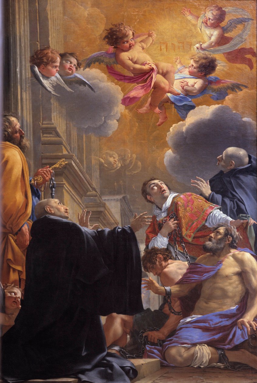 San Merry (o San Mederic), obispo de París liberando a los prisioneros de Simon Vouet