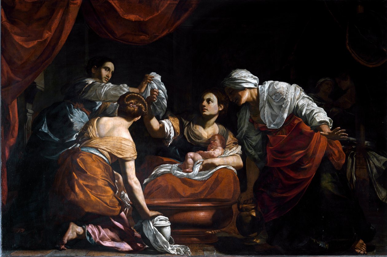 El nacimiento de la Virgen de Simon Vouet