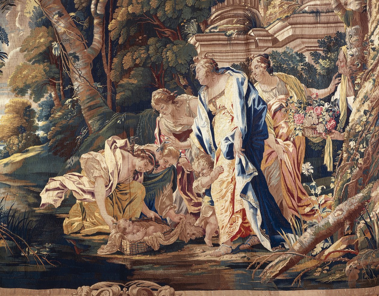 El hallazgo de Moisés de Simon Vouet