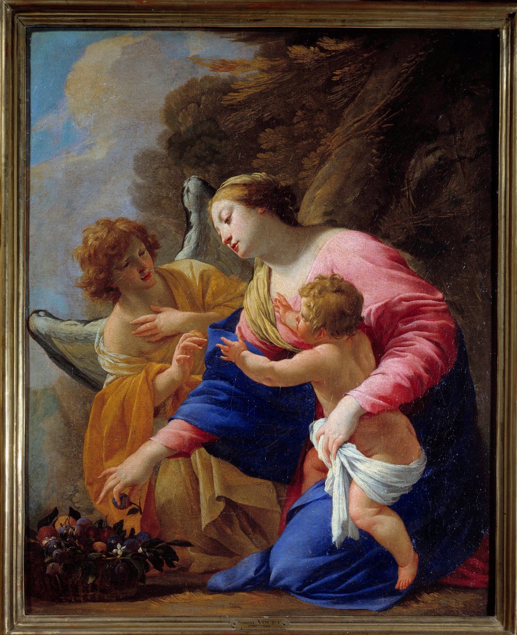 La Virgen y el Ángel de Simon Vouet
