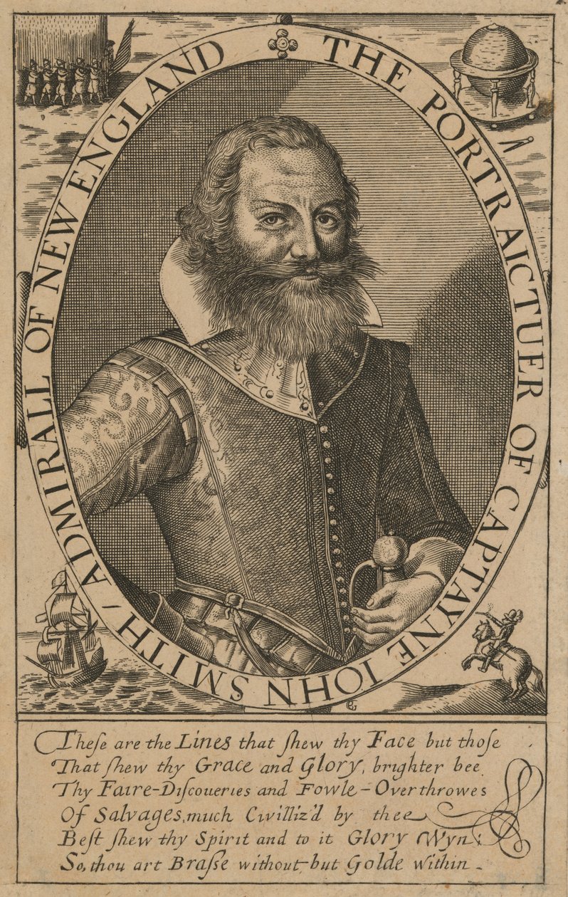 John Smith (1579/80-1631), c.1617 (grabado) de Simon de (after) Passe