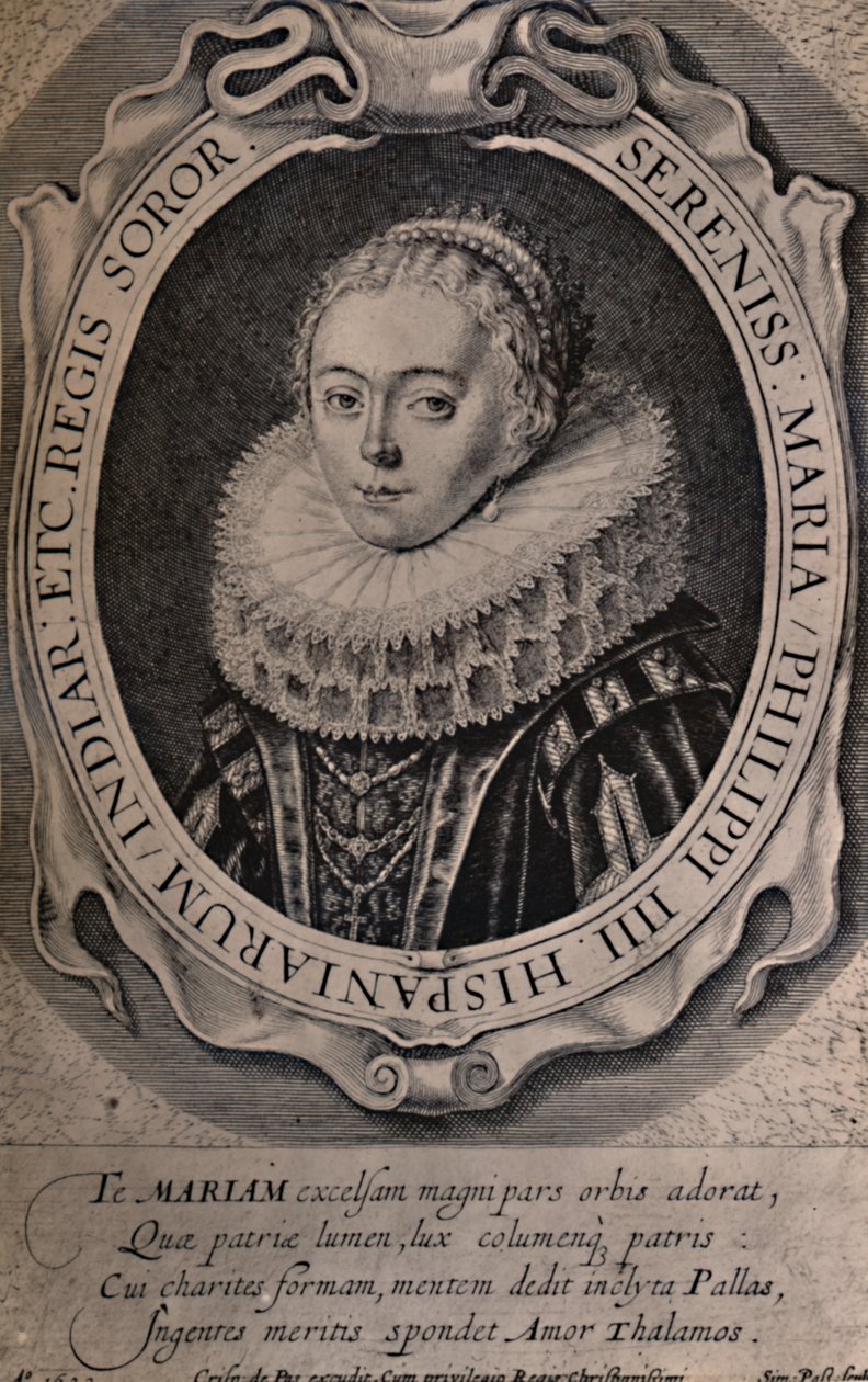 María Ana, Reina de Bohemia y Hungría, siglo XVII 1894 de Simon de Passe