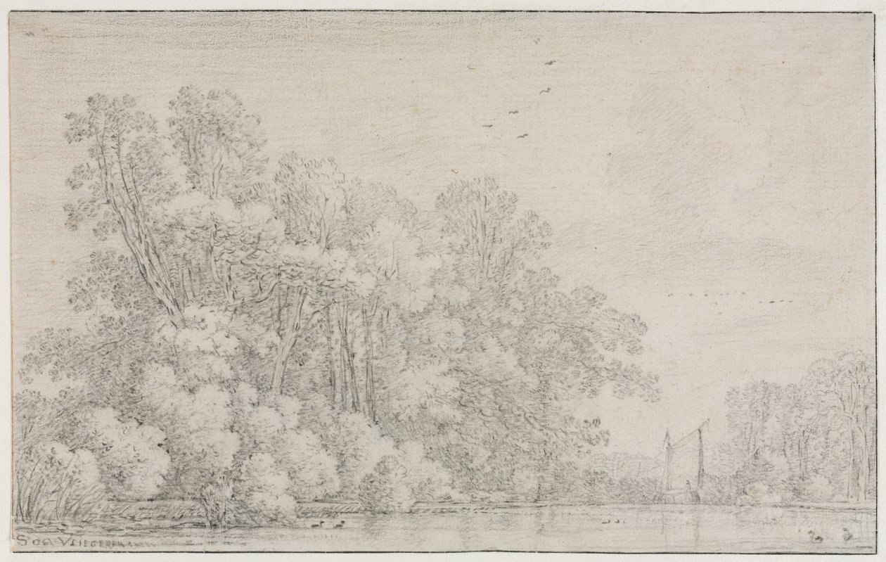 River Landscape de Simon de Vlieger