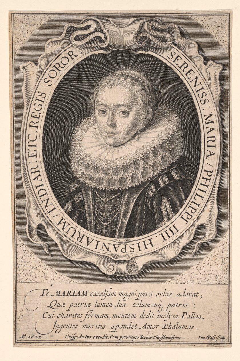 María de Austria, Infanta de España de Simon van de Passe