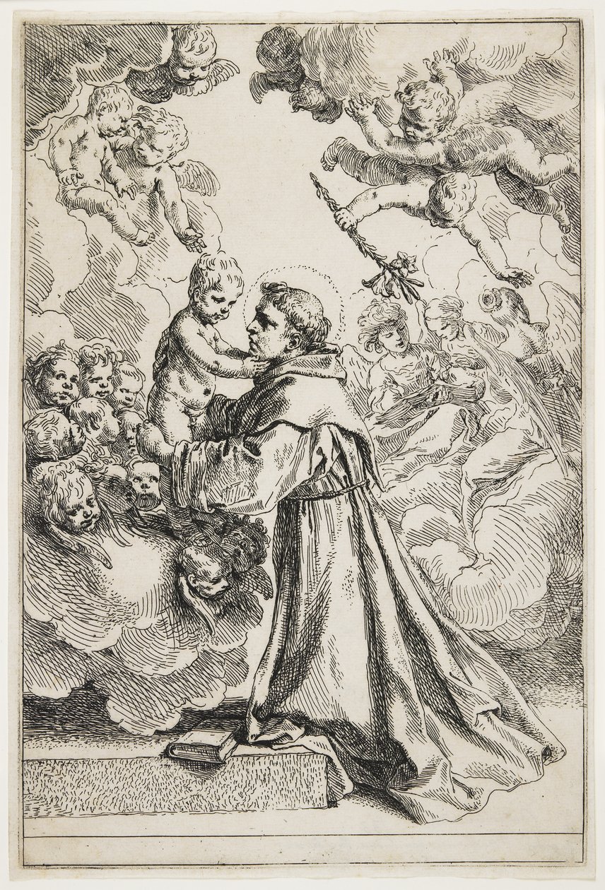 San Antonio de Padua, finales de 1630s de Simone Cantarini