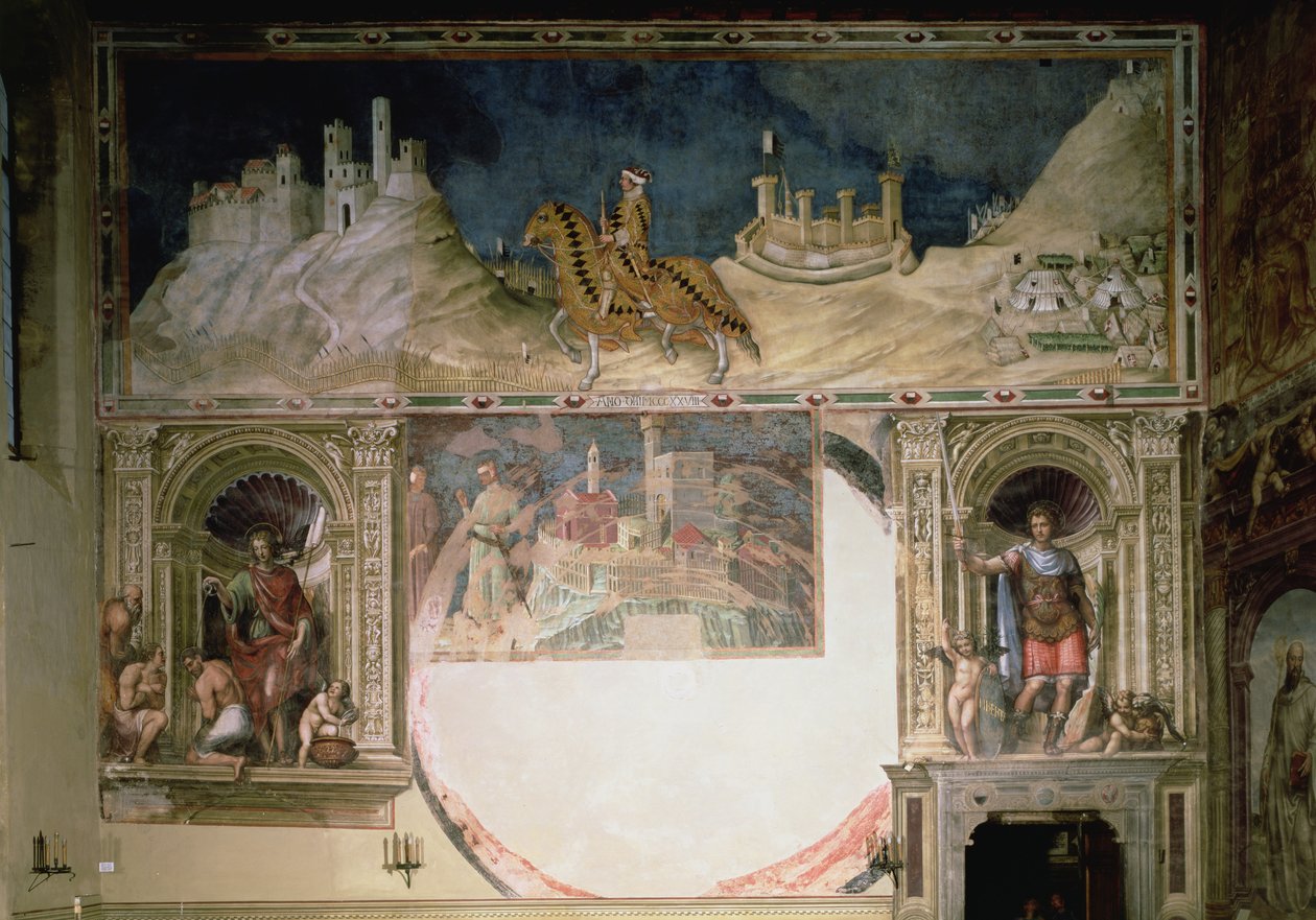 Guidoriccio da Fogliano sitiando Monte Massi de Simone Martini