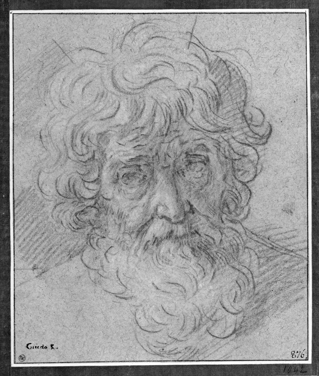 Cabeza de un anciano de Simone Cantarini