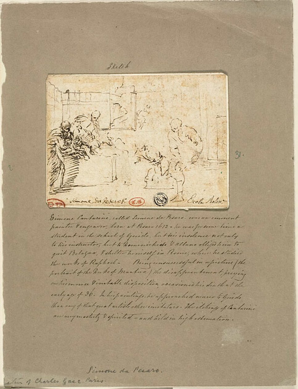 Estera histórica de Simone Cantarini