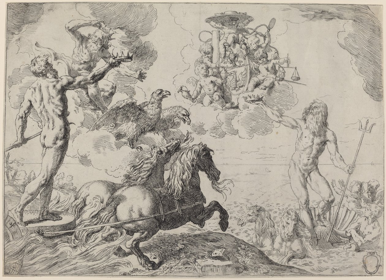 Júpiter, Neptuno y Plutón de Simone Cantarini