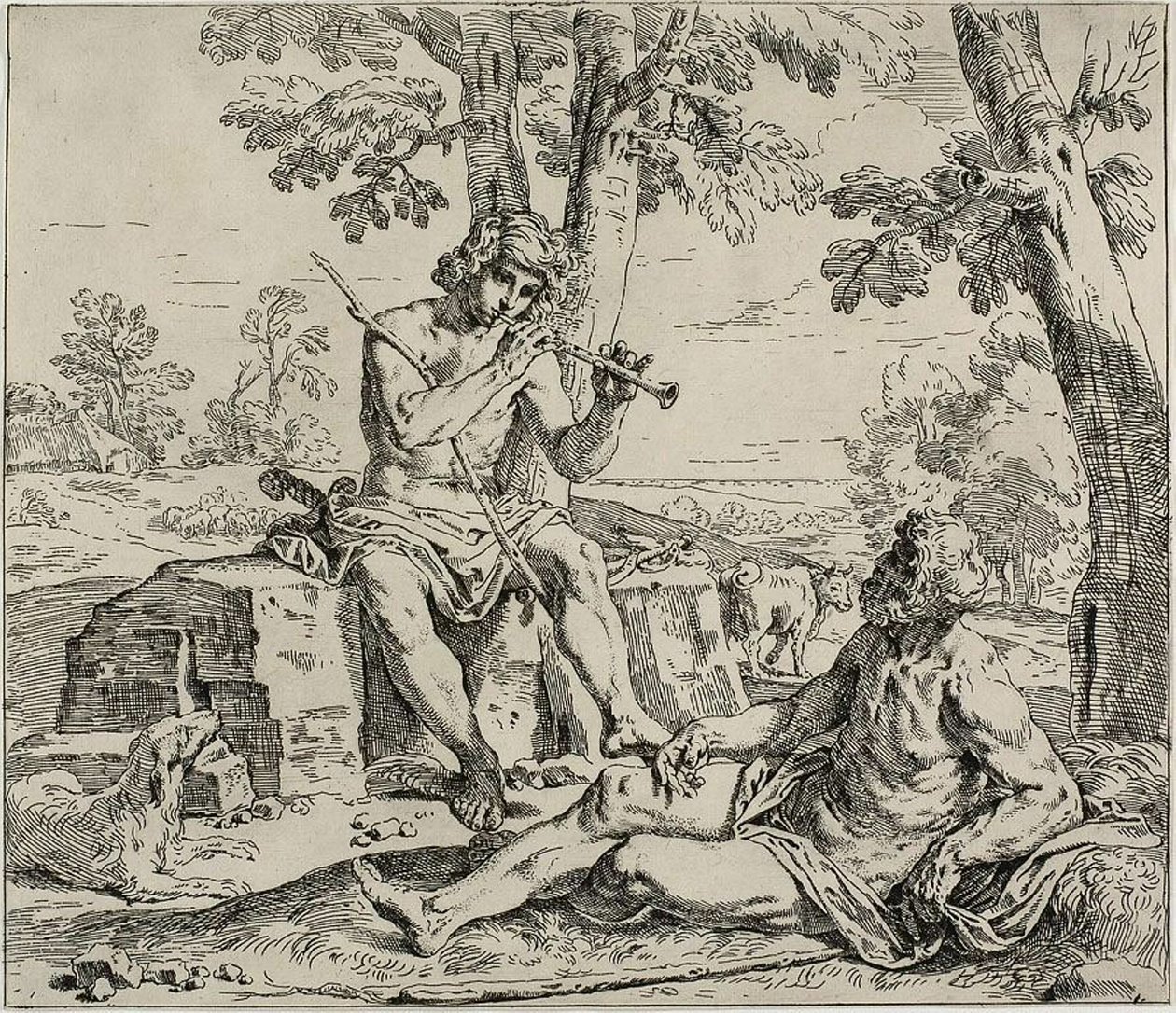Mercurio y Argus de Simone Cantarini