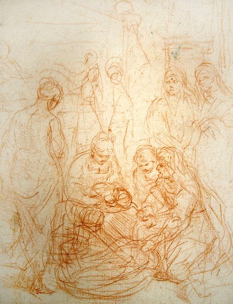 El nacimiento de la Virgen de Simone Cantarini