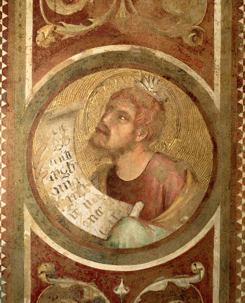 Maestà: Malaquías, (detalle) del marco de Simone Martini