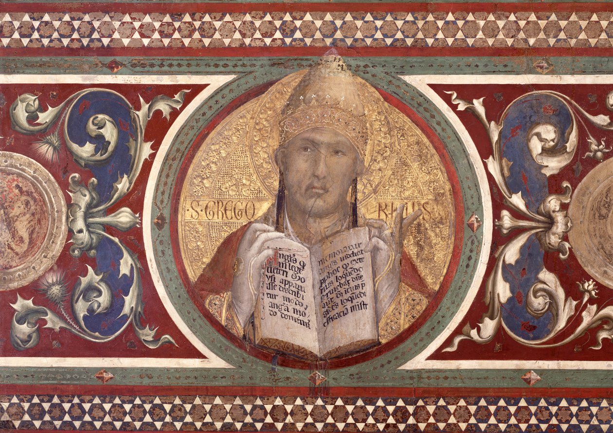 Maestà: San Gregorio (detalle) de Simone Martini