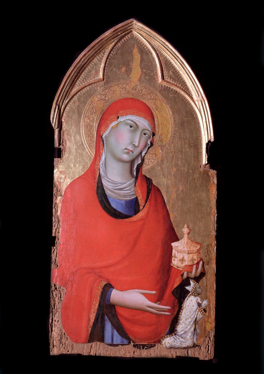 Políptico de Orvieto, María Magdalena y el donante de Simone Martini