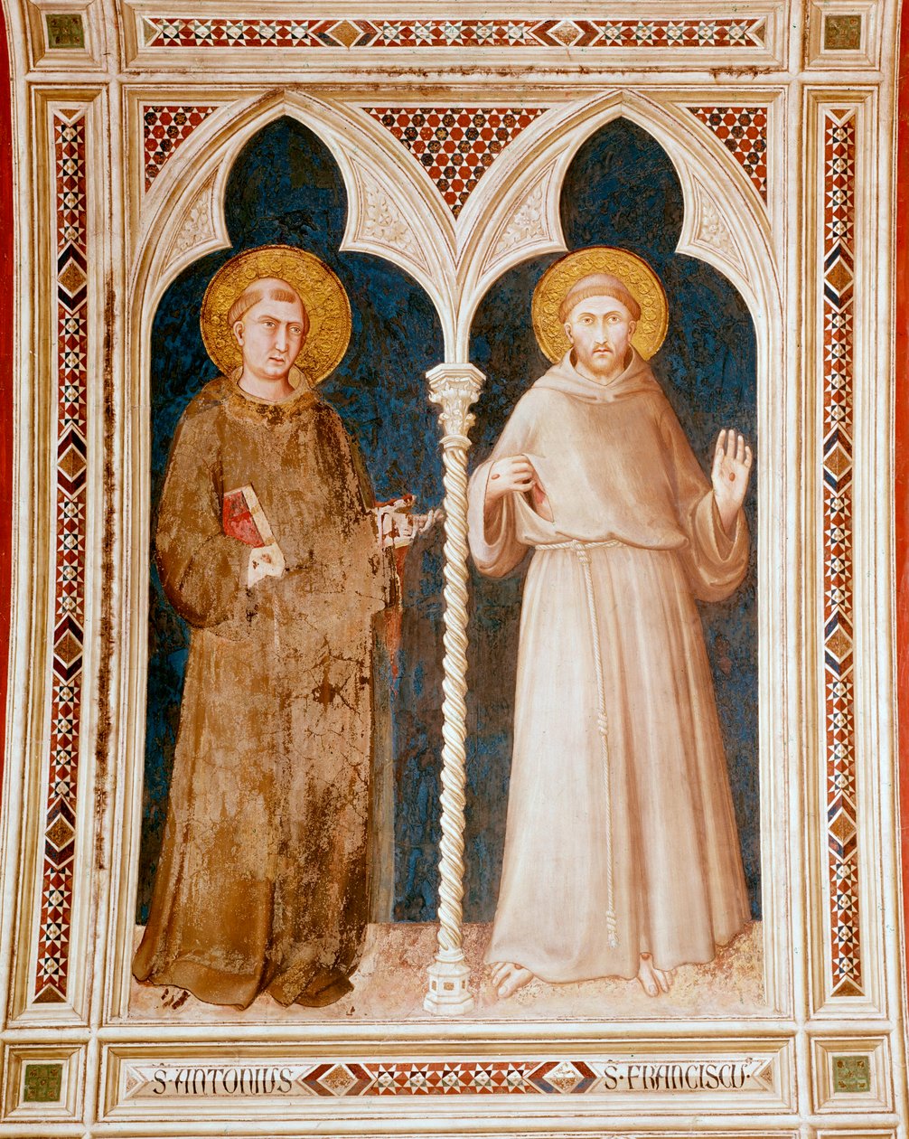San Antonio de Padua y San Francisco de Asís (fresco) de Simone Martini
