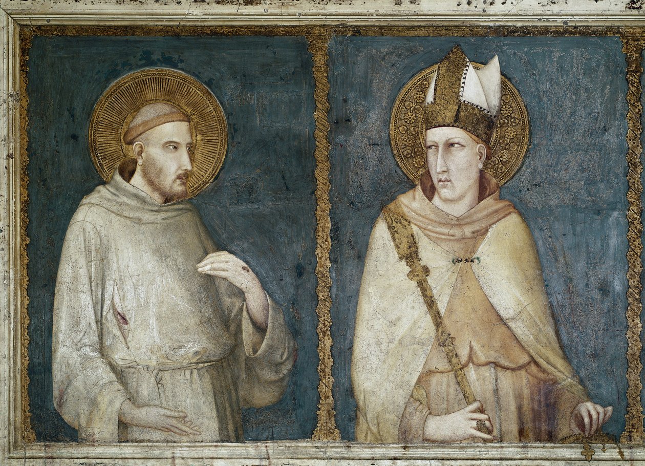 San Francisco de Asís y San Luis de Tolosa (Luis de Anjou) de Simone Martini