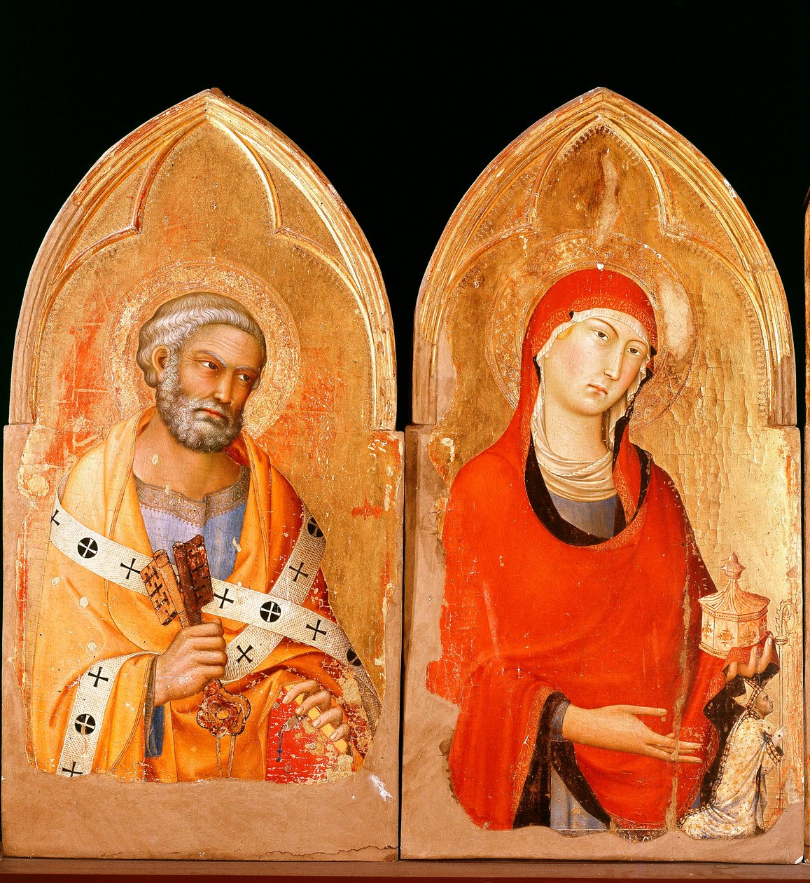San Pedro y Santa María Magdalena. Políptico de Orvieto de Simone Martini