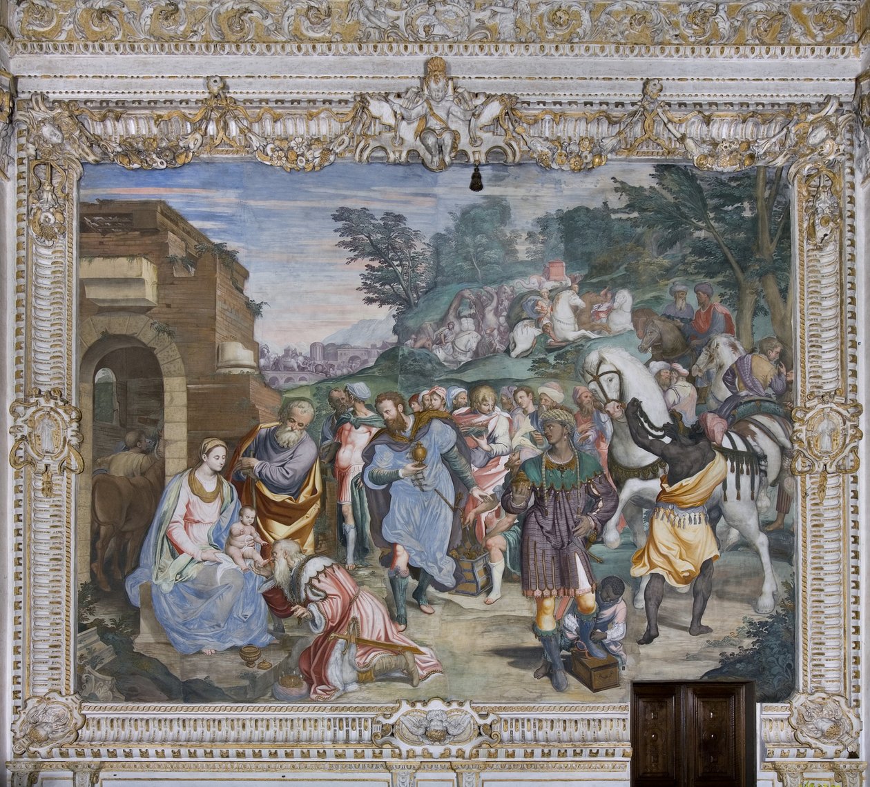 Adoración de los Magos, Presbiterio, 1578-82 de Simone Veneziano Peterzano