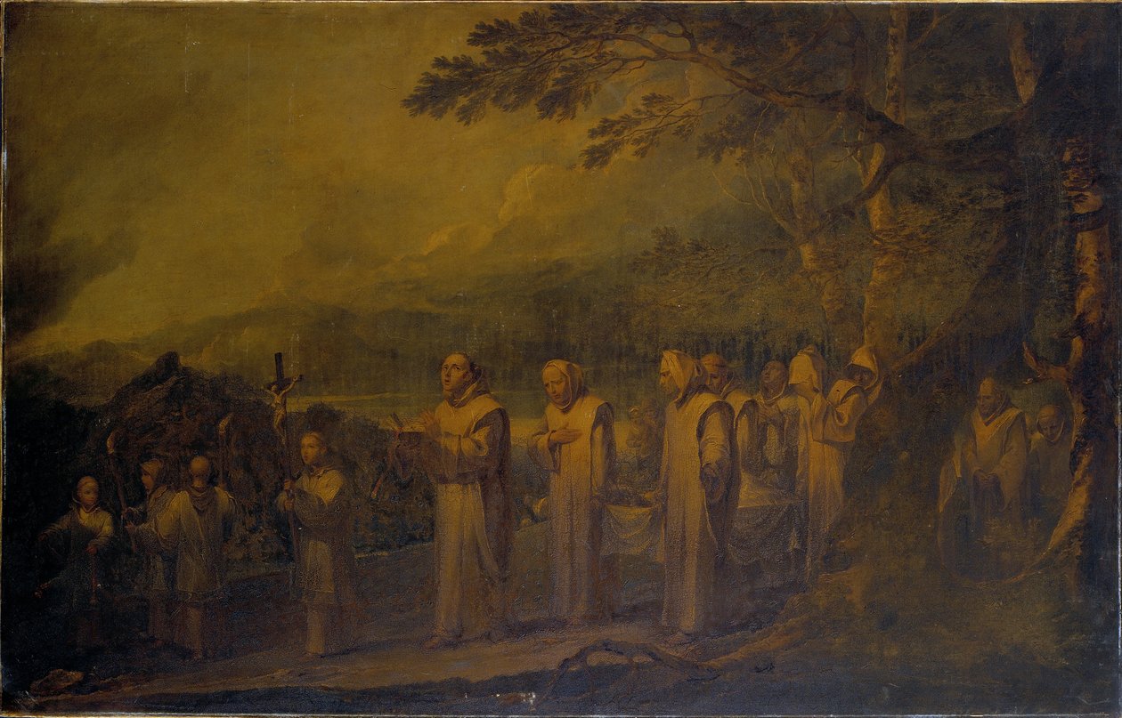 Procesión fúnebre de un fraile blanco de Sir Peter Francis Bourgeois