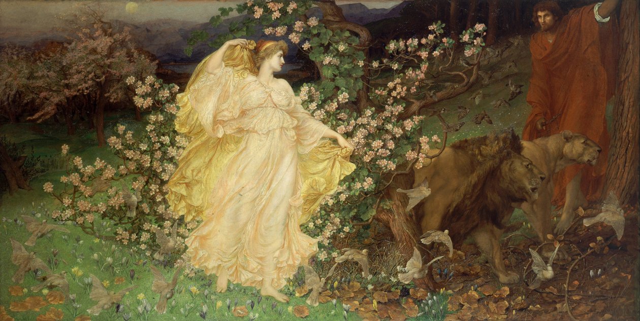 Venus y Anquises de William Blake Richmond