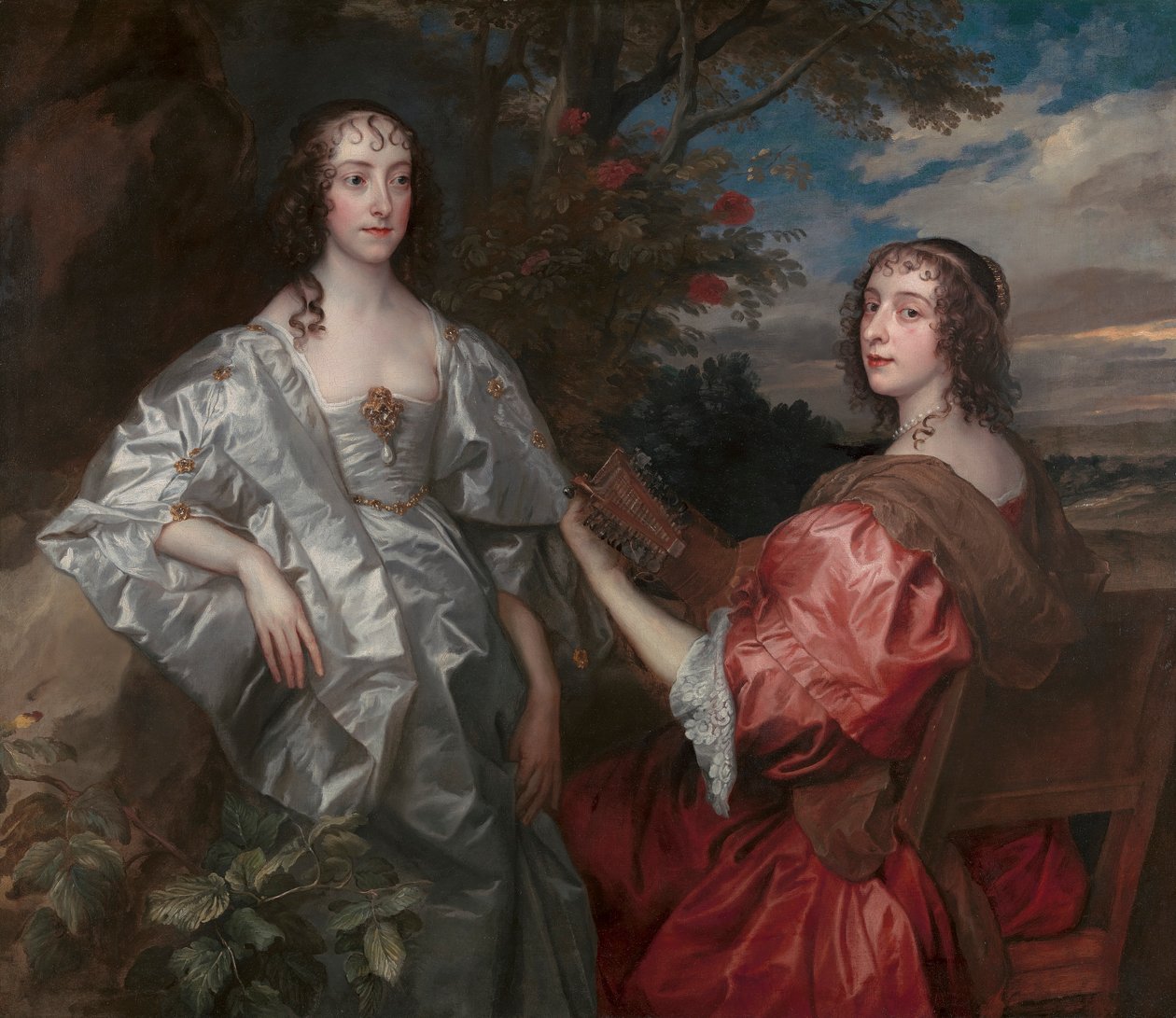 Katherine, Condesa de Chesterfield, y Lucy, Condesa de Huntingdon de Sir Anthony Van Dyck, and studio