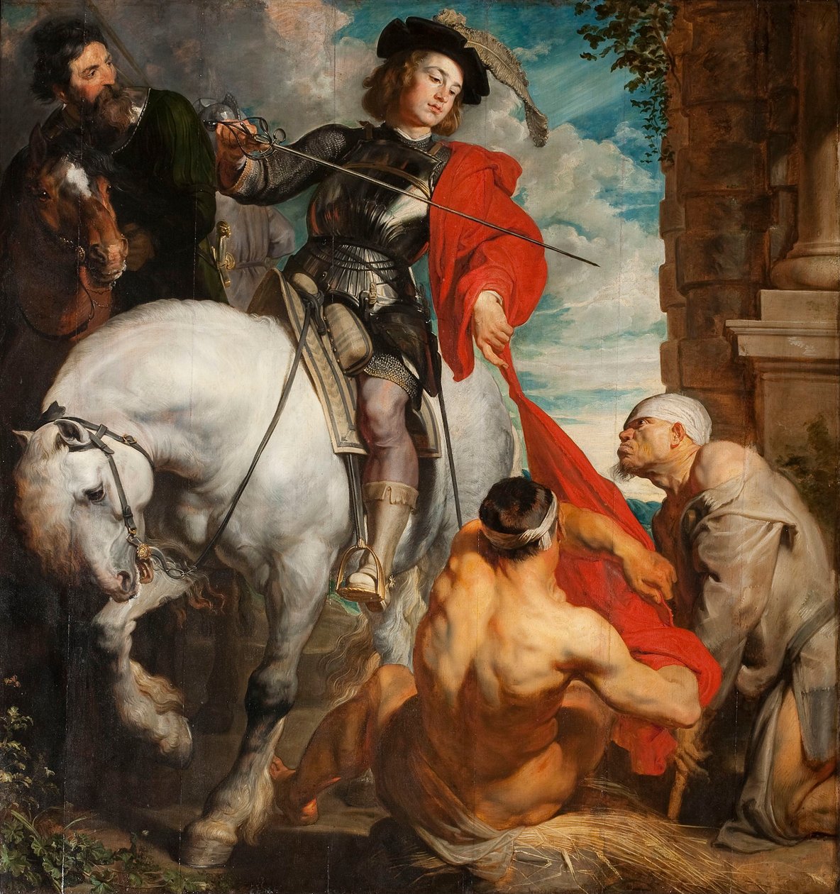 San Martín compartiendo su capa, 1625 de Sir Anthony van Dyck