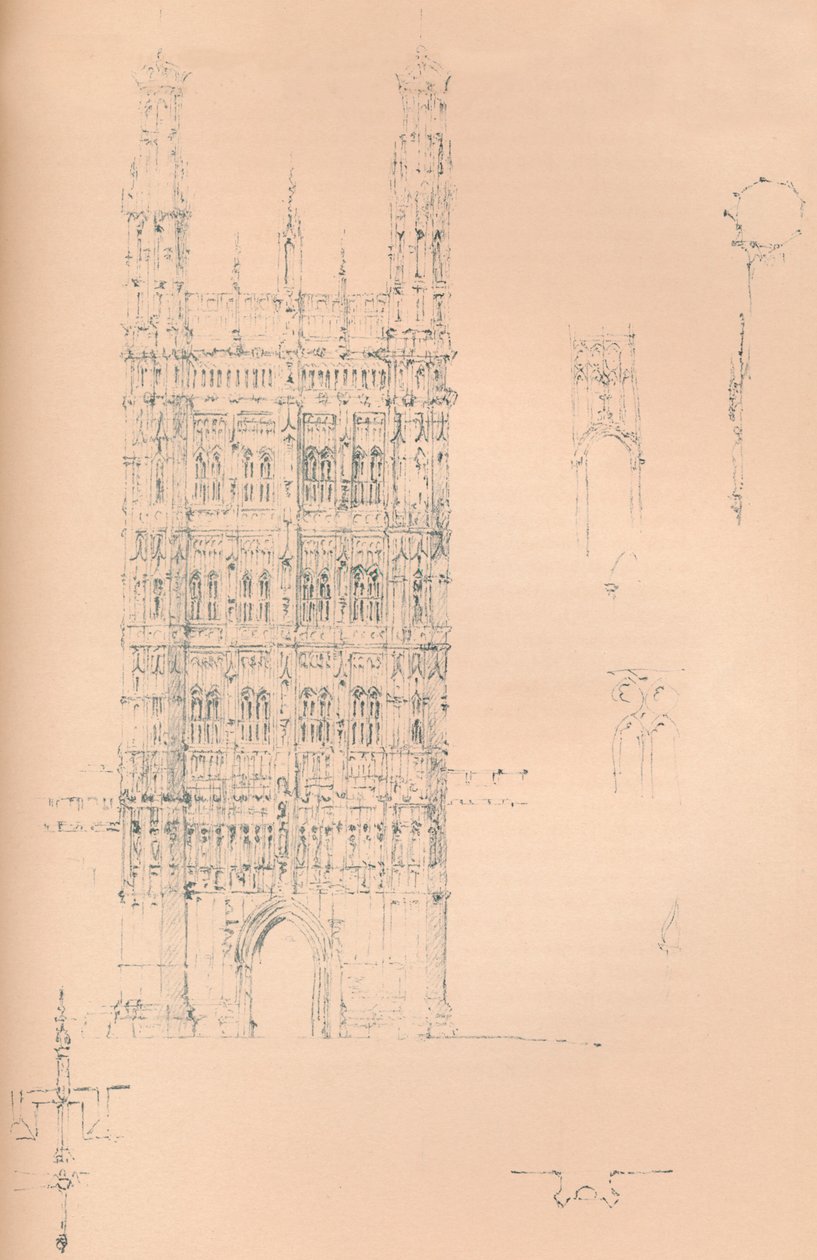Victoria Tower, Westminster, c. 1837-1904 de Sir Charles Barry