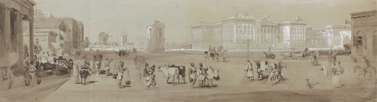 Casa de Gobierno desde la Biblioteca de San Andrés - Calcuta de Sir Charles D
