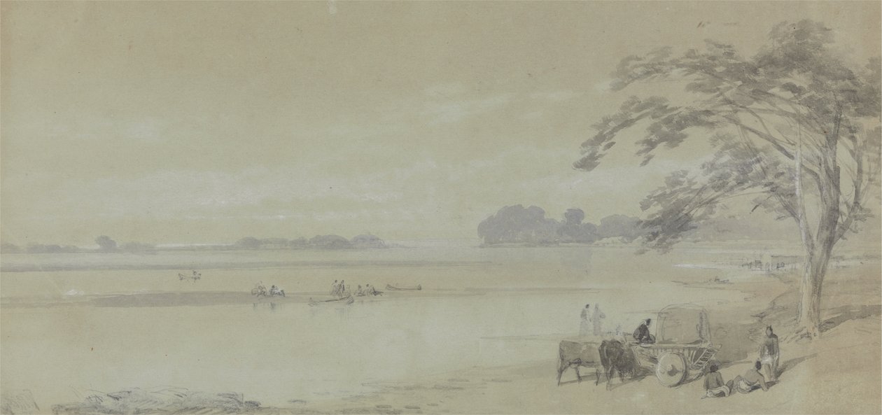 Vista del agua cerca de Calcuta de Sir Charles DOyly