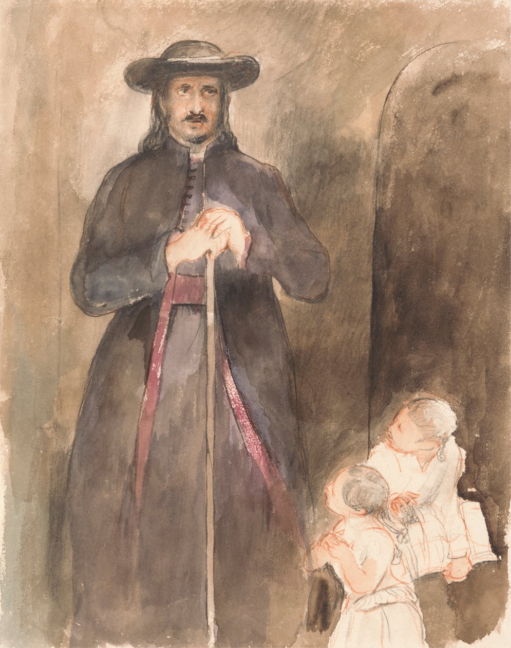 Un cura con dos hijos de Sir David Wilkie