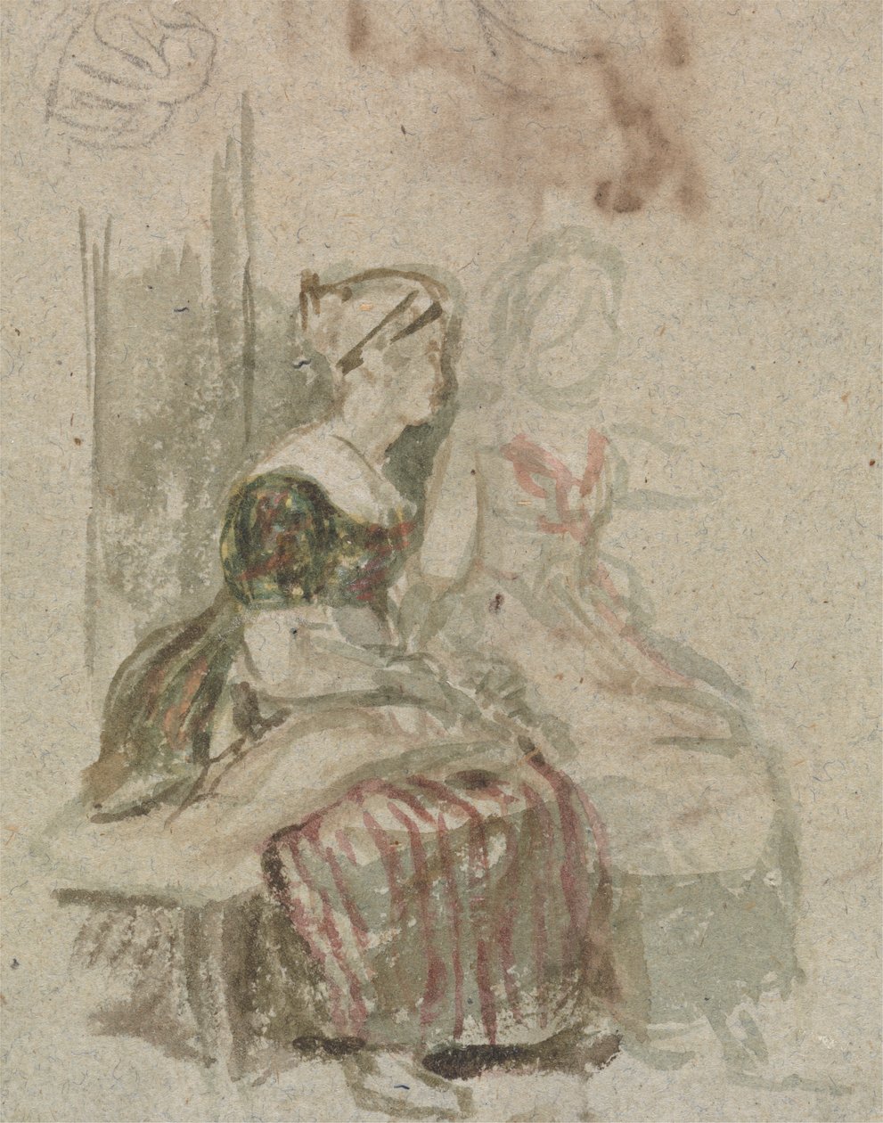 Estudio para "La boda del penique" de Sir David Wilkie