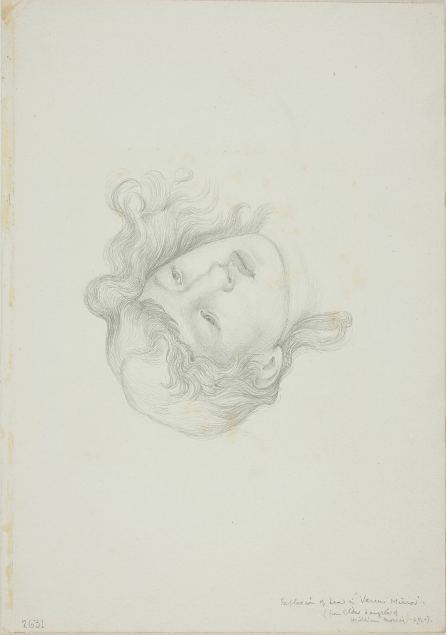 Reflejo de cabeza, estudio para Espejo de Venus de Sir Edward Burne Jones