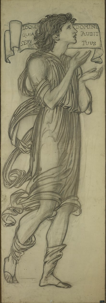 Samuel (Cartón para la ventana este de la Capilla de la Dama) de Sir Edward Burne Jones