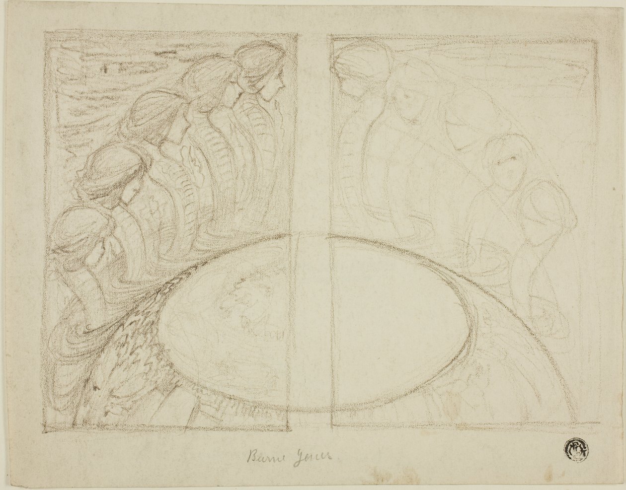 Mujeres Serpiente Alrededor del Globo de Sir Edward Burne Jones